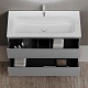 Sancos Тумба с раковиной Folk 100 ergraut soft раковина Grace 101 CN7013 – фотография-8