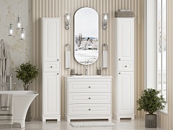 Misty Тумба с раковиной Ларго 90 белая – фотография-7