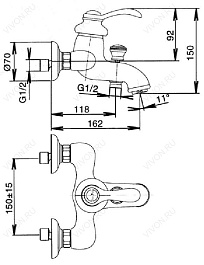 Jacob Delafon Смеситель Fairfax E71090-CP – фотография-2
