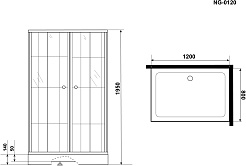 Niagara Душевой уголок Nova 120x80 NG-0120-14 – фотография-6