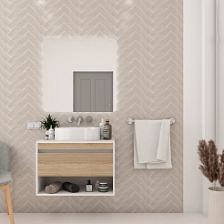 Teymi Тумба с раковиной Ritta 75 Lori 50 подвесная белый/дуб – фотография-6