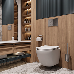 Ceruttispa Унитаз подвесной Ticino Aria MW CT8917 белый матовый – фотография-3