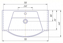 Runo Тумба с раковиной Верона 75 – фотография-3