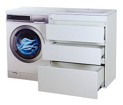 Misty Тумба с раковиной Фостер 130 R, 3 ящика – фотография-10