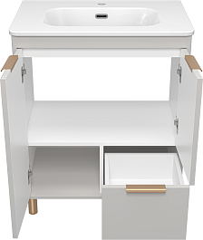 Brevita Тумба с раковиной Risacca Crema 70 серая – фотография-6