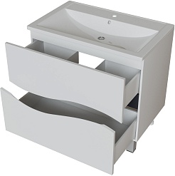 Mixline Тумба с раковиной Лайф 80 белая – фотография-2