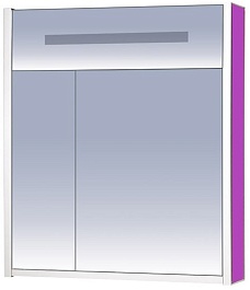 Misty Зеркальный шкаф Джулия 75 сиреневый – фотография-1