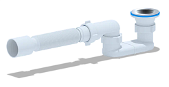 АНИ пласт Сифон для душевого поддона плоский 1 1/2"х40 с гт 40x50 (Е015) – фотография-1