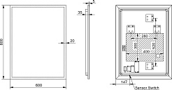 Esbano Зеркало ES-2632 HD 60x80 – фотография-3