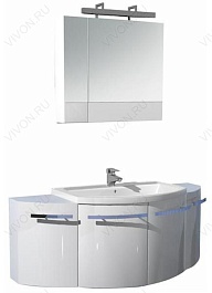 Aquanet Тумба приставная "Римини" L белая – фотография-2