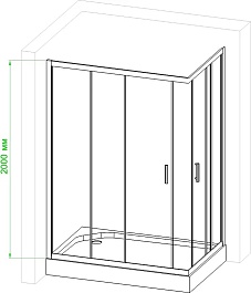 Royal Bath Душевой уголок 100/80 HPD RB8100 HPD-C-CH – фотография-4