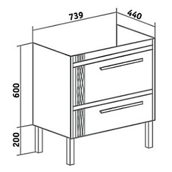Runo Мебель для ванной Мира 75 черная – фотография-4