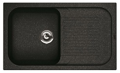 Florentina Мойка гранитная Арона 860 с крылом черный – фотография-1