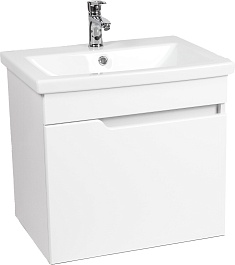 Viant Тумба под раковину Куба 60 подвесная белая – фотография-1