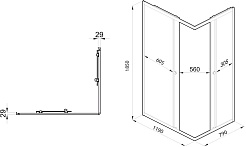 Triton Душевой уголок Вента Блэк 120/80 Щ0000054478 – фотография-2