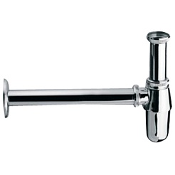 Wirquin Сифон латунный регул. б/вып. с трубой 1 1/4" хром. (SL211B) К – фотография-1