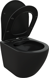 Ceruttispa Унитаз подвесной Ticino Aria MB CT8918 черный матовый – фотография-2