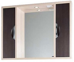 Водолей Зеркальный шкаф "Габи 120" венге/дуб – фотография-1