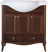 ASB-Woodline Тумба с раковиной Салерно 80 антикварный орех, массив ясеня