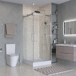 BelBagno Душевой уголок Marino MARINO-2-A-2-90-C-CR 90x90 профиль хром стекло прозрачное – фотография-3