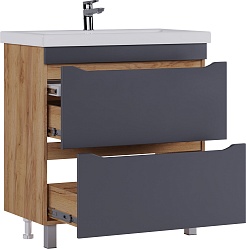 Vigo Тумба под раковину Wave 800-0-2 дуб золотой – фотография-2