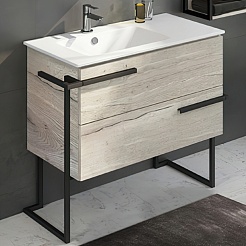 Comforty Мебель для ванной Дюссельдорф 90 дуб дымчатый – фотография-6