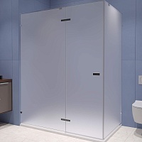 RGW Душевой уголок Stilvoll SV-040 100x80 профиль хром стекло матовое сатинат