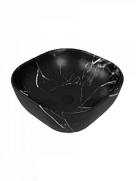 Teymi Раковина накладная в ванную Solli 41 artceramic мрамор чёрный матовый T50383 – фотография-5