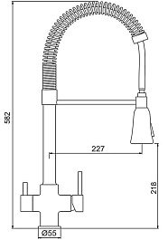 Frap Смеситель для кухни G4398-66 черный – фотография-4
