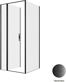 Allen Brau Душевой уголок Priority 90x90 3.31027.BBA/3.31045.BBA чёрный браш – фотография-4