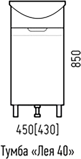 Corozo Мебель для ванной Лея 45 белая – фотография-12