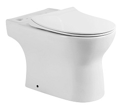 BelBagno Чаша унитаза безободкового Steam BB130CPR/SC с сиденьем – фотография-1