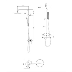 Omnires Душевая система Y1244NBL – фотография-2