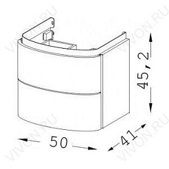 Jacob Delafon Мебель для ванной "Presquile 60" титан – фотография-7