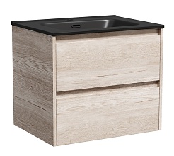 Sancos Тумба с раковиной Libra 60 дуб галифакс натуральный раковина Element 61 CN7001MB – фотография-1