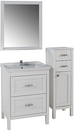 ASB-Woodline Зеркало для ванной Римини 60 патина, серебро, массив ясеня – фотография-2