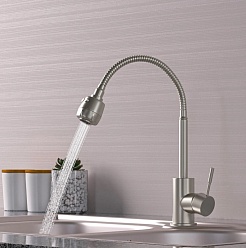 Mixline Смеситель для кухни 35k MLSS-0302 сталь – фотография-2