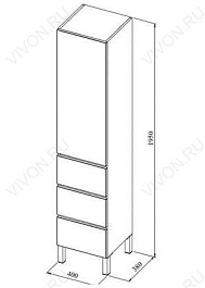 Aquanet Пенал для ванной "Лаконика 40" – фотография-3