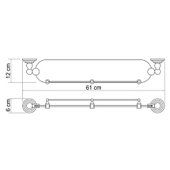 WasserKRAFT Полка стеклянная "Isar K-7324" – фотография-3