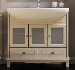 Opadiris Тумба с раковиной Омега 90 cлоновая кость – фотография-1