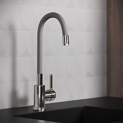 Aringa Смеситель для кухни Твид AR02022GR серый/хром – фотография-4