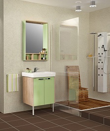 Акватон Тумба с раковиной Йорк 60 салатовый/дуб сонома – фотография-4