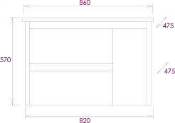 Onika Тумба с раковиной Амара 85.13 подвесная баменда – фотография-11