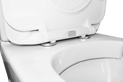 Azario Унитаз-компакт Renda AZ-8693 безободковый с бачком с сиденьем микролифт белый – фотография-14