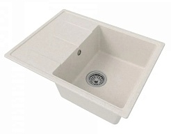 Teymi Мойка кухонная Hanna Smart 62 матовая белая – фотография-1