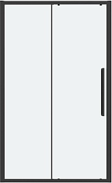 Grossman Душевая дверь в нишу Cosmo 130x195 профиль черный матовый стекло прозрачное – фотография-1