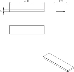 Акватон Полка Лофт Урбан 40 дуб орегон – фотография-3