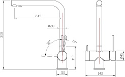 Milacio Смеситель для кухни Ultra MCU.558.TB черный матовый – фотография-6