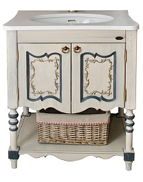 Атолл Тумба с раковиной "Флоренция" ivory old(синяя патина) – фотография-1