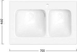 Ceruttispa Мебель для ванной Oglio 70 подвесная серая – фотография-7